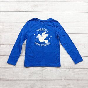Cat & Jack Peace Dove Graphic Long Sleeve Shirt 8